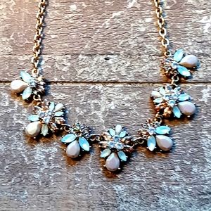 Beautiful pastel gem and Crystal necklace